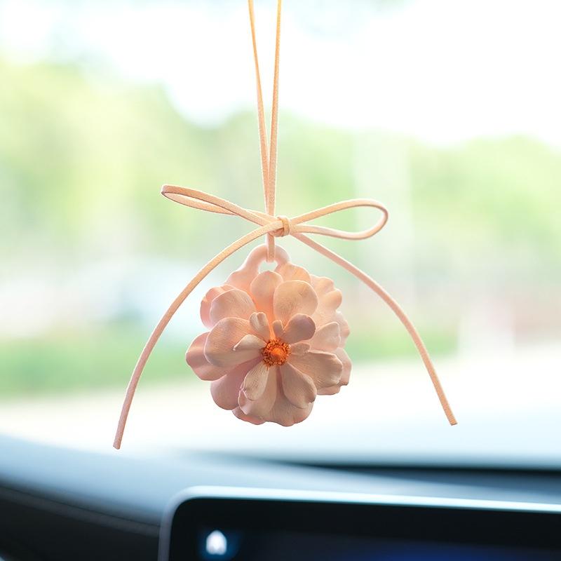 Dây Treo Trang Trí Gương Chiếu Hậu Xe Hơi Hình Hoa Xinh Xắn