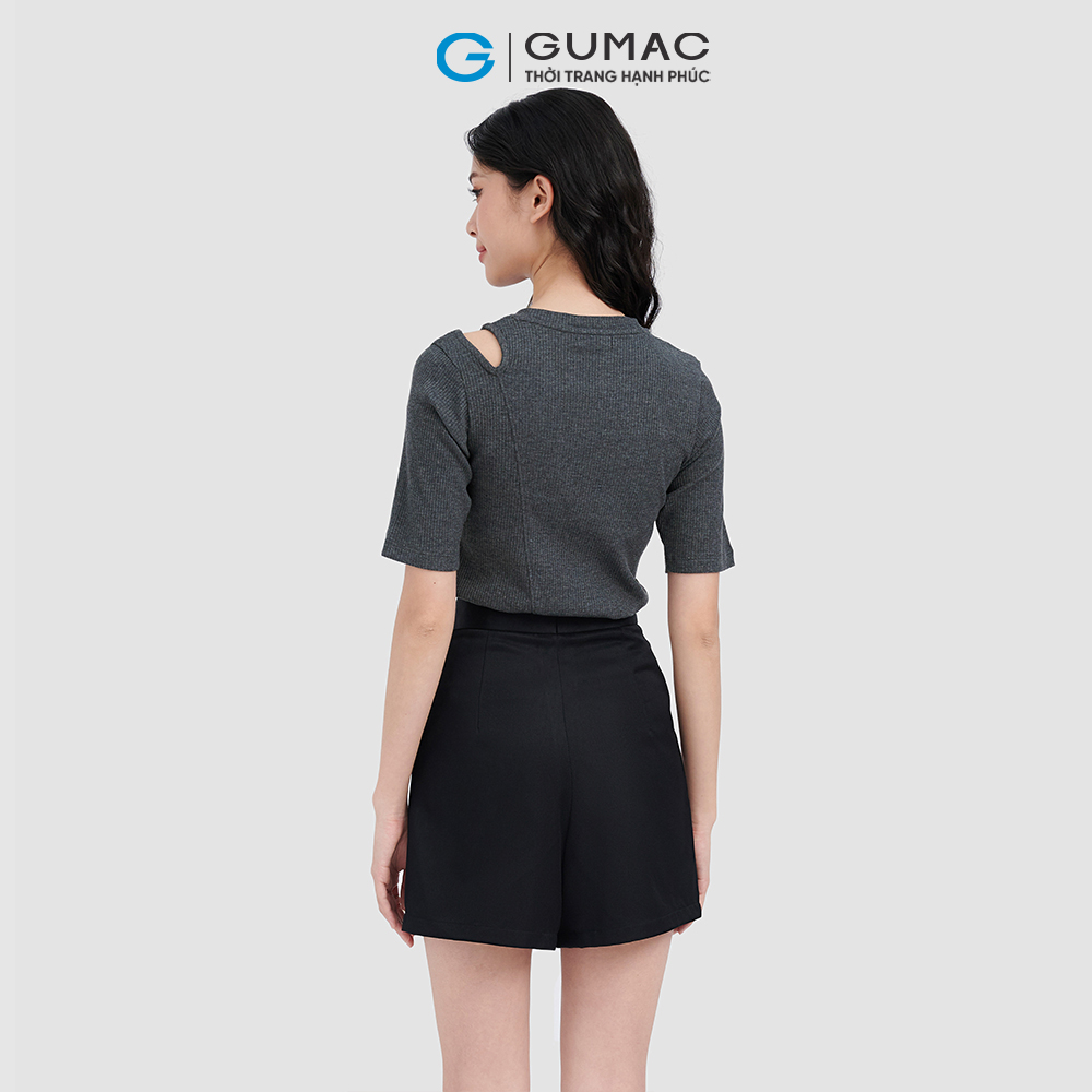 Áo thun nữ GUMAC ATC10031 kiểu khoét vai trẻ trung