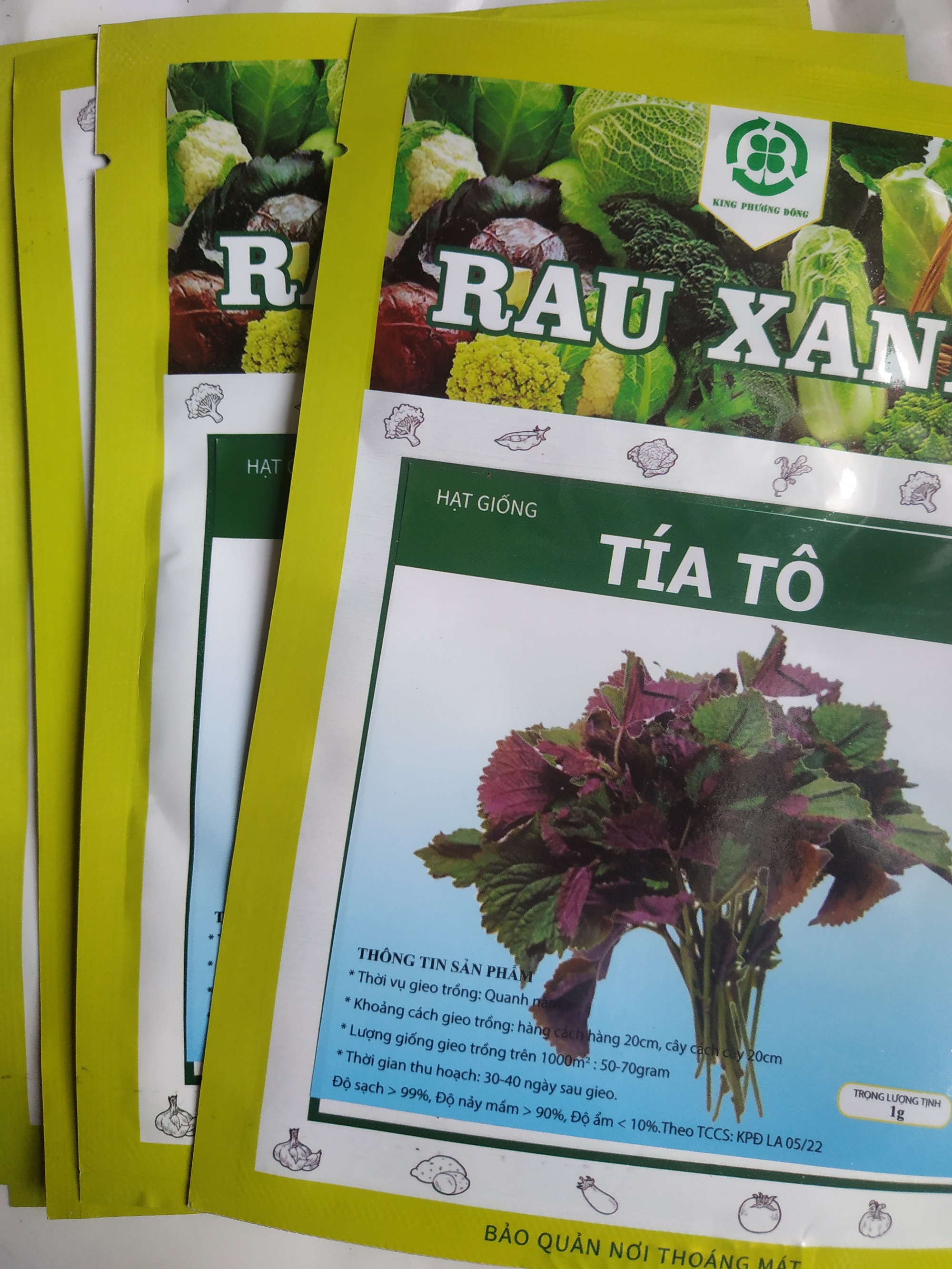 Combo 10 gói Hạt giống TÍA TÔ - gói 1 gram