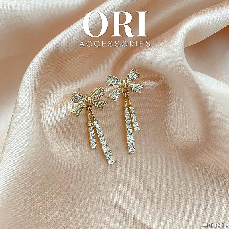 Bông tai nữ Hình Nơ đính đá Odile sang trọng ORI ACCESSORIES B310