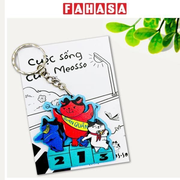 Móc Khóa Gỗ - Mèo Học Trò - Meosso