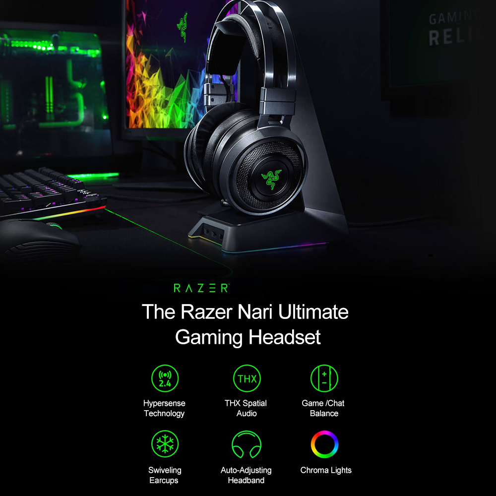 Tai nghe Razer Nari Ultimate Gaming Wireless