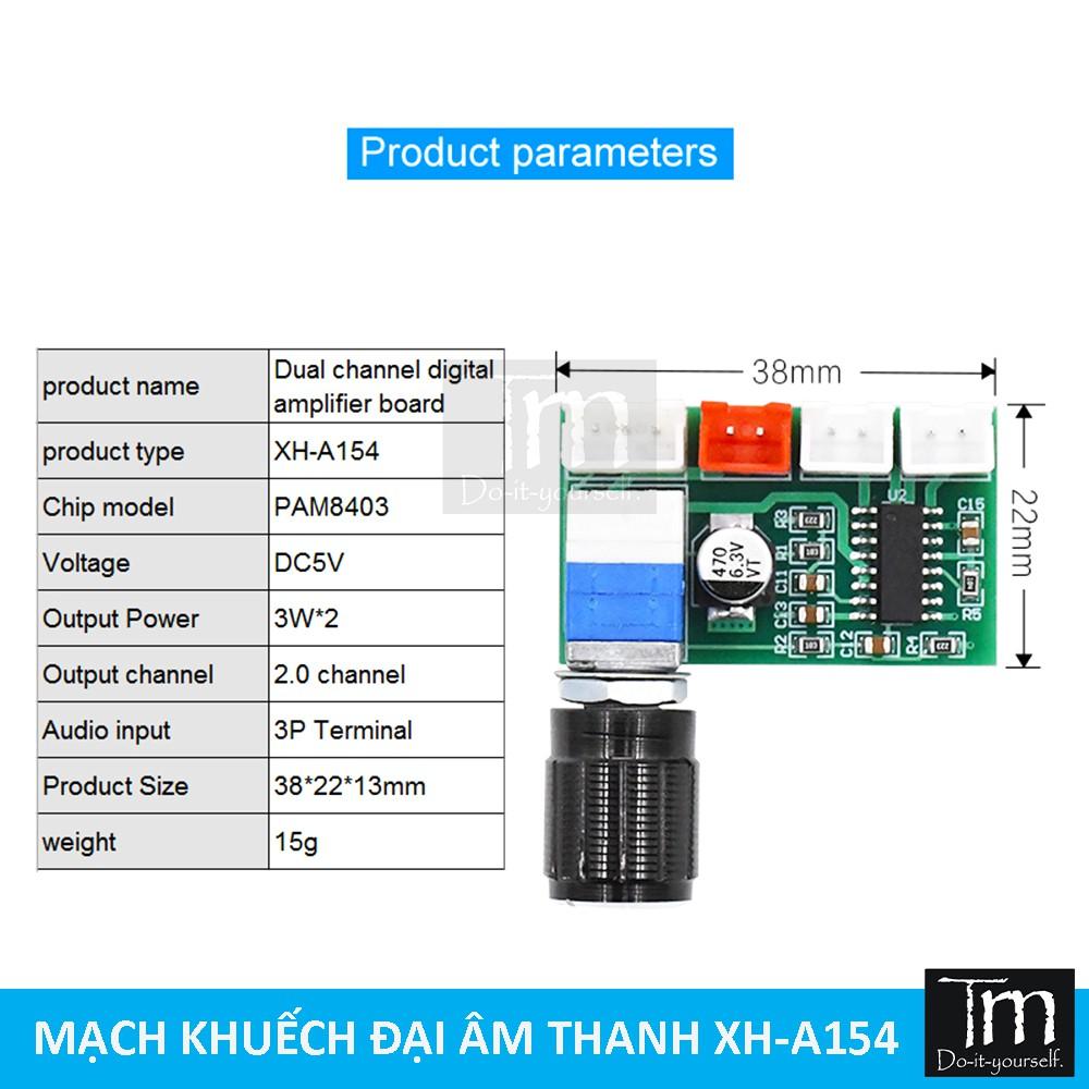 Mạch Khuếch Đại Âm Thanh PAM8403 2*3W (XH-A154)