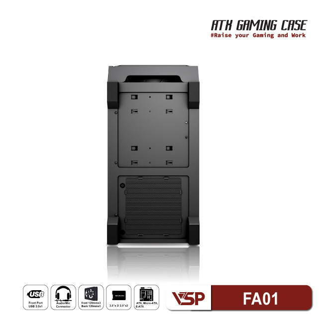 Vỏ Máy Tính Case VSP Gaming FA01 chuyên lắp Main X99 2 CPU – Hàng Chính Hãng