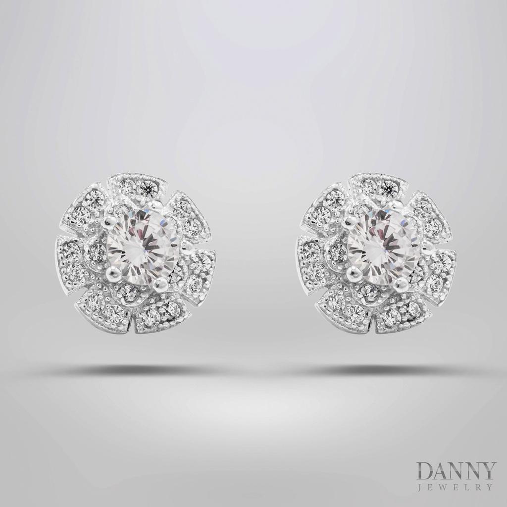 Bông Tai Nữ Danny Jewelry Bạc 925 Xi Rhodium BY065