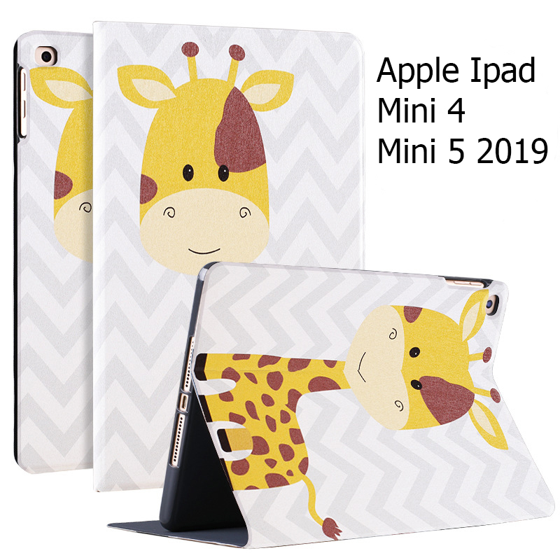 Bao Da Cover Dành Cho Apple Ipad Mini 4 Mini 5 2019 Hỗ Trợ Smart cover Hoa Văn Dễ Thương