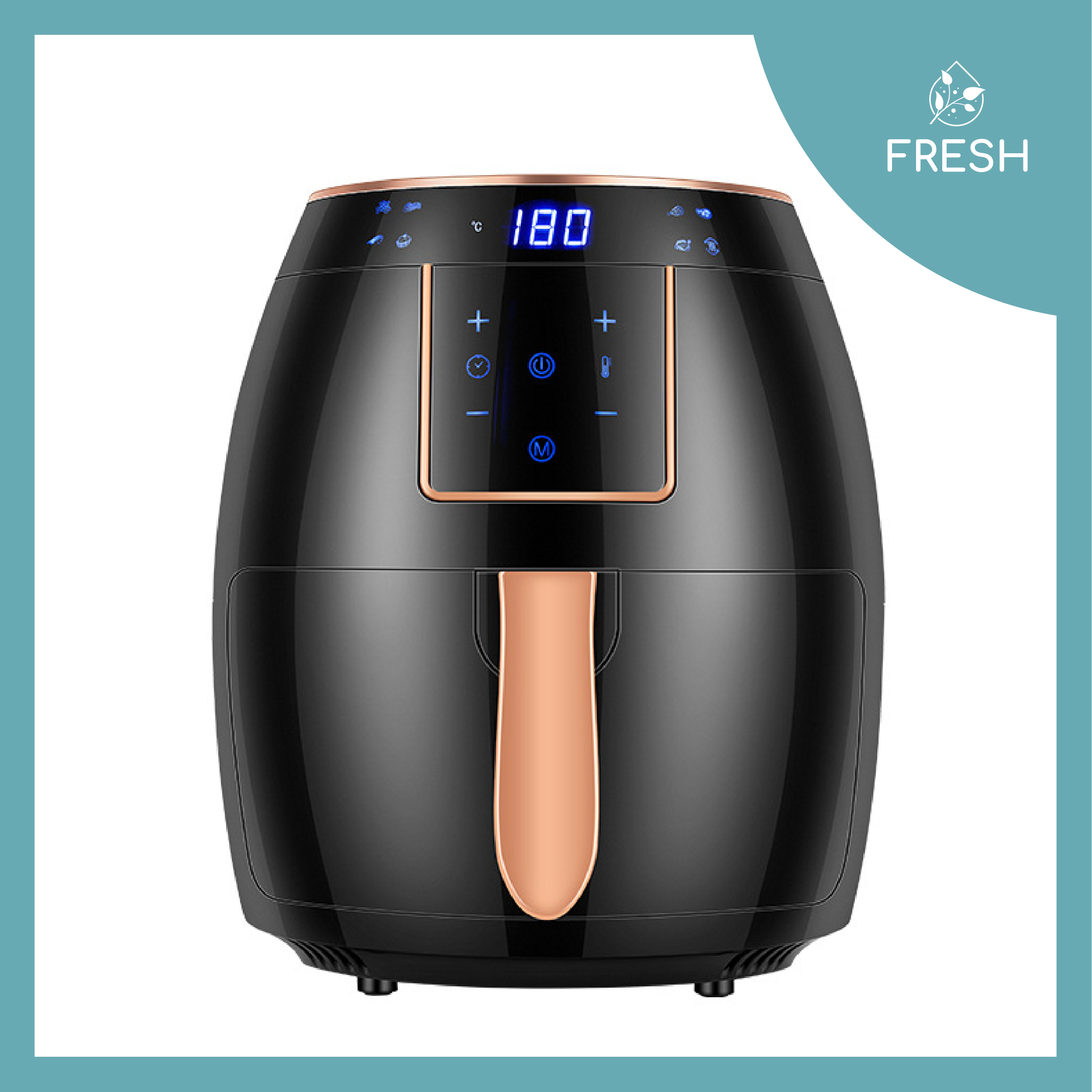 Nồi Chiên Không Dầu 5.5 Lít AirFryer Mặt Điều Khiển Cảm Ứng Tiêu Chuẩn Châu Âu