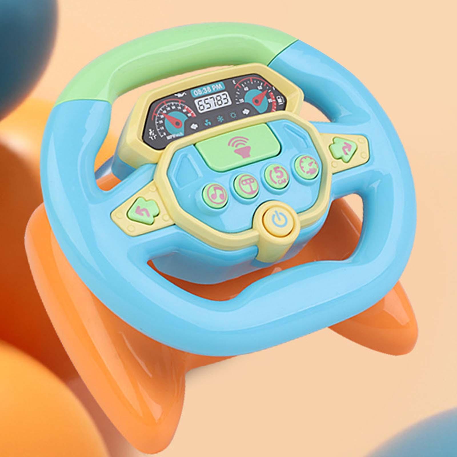 Musical Steering Wheel Toy Pretend Play Girls Driving Controller Sound Toy