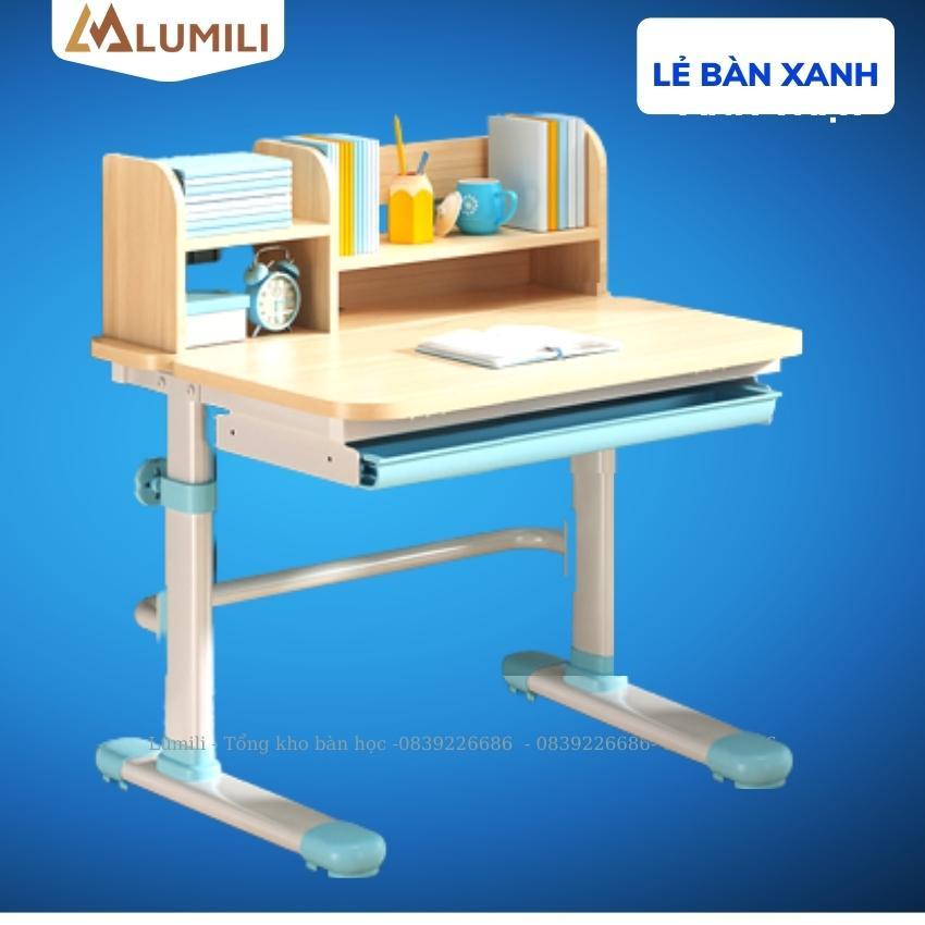 Bàn học chống gù cho bé Lumili R18 nâng hạ độ cao chỉnh nghiêng pittong, bộ bàn học sinh thông minh chống cận thị