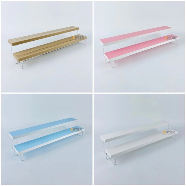 Kệ trưng bày Enter TB214 2 tầng 400x112x83mm, Kệ bậc thang để bàn, Kệ trưng bày nước hoa, mô hình