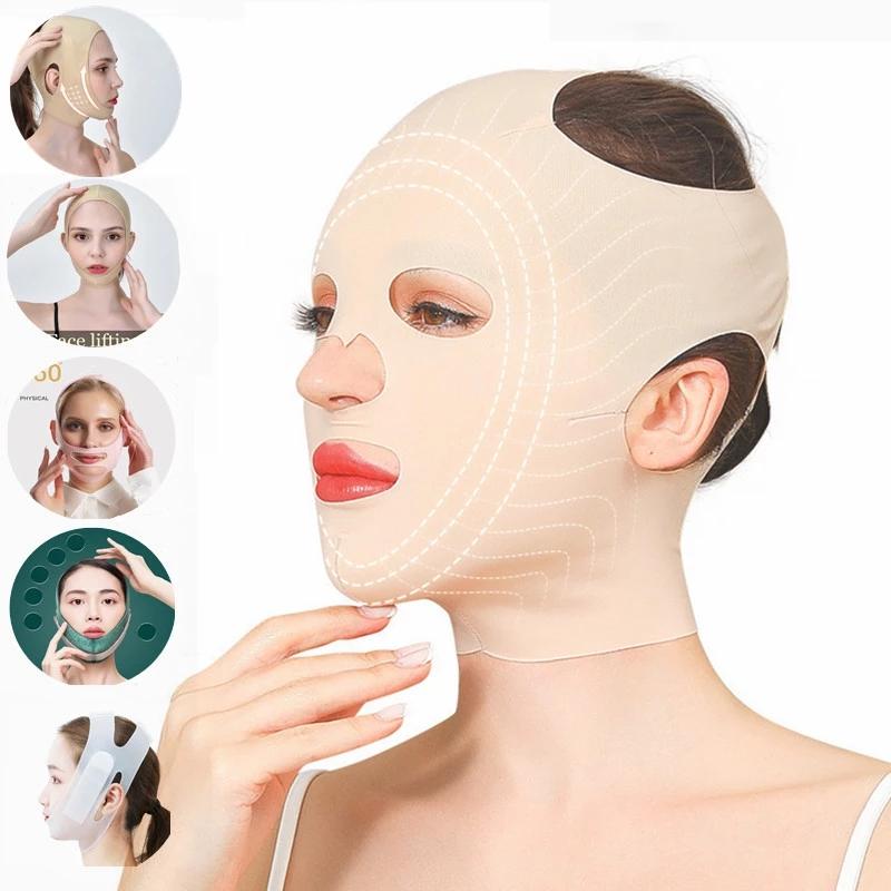 Đai Đeo Tạo Cằm Chữ V 3d Chống Nếp Nhăn Thoáng Khí Có Thể Tái Sử Dụng