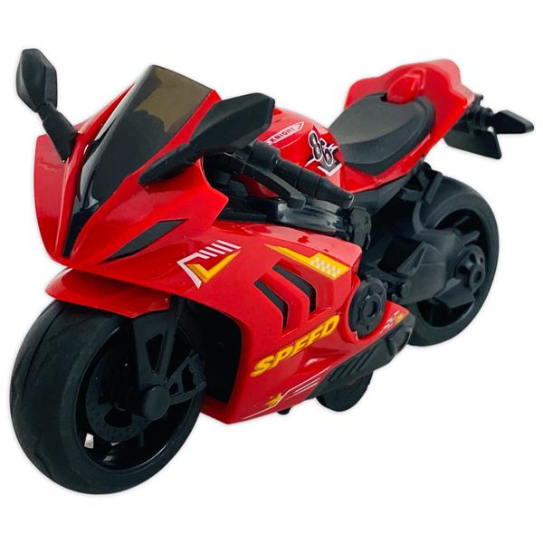 Đồ Chơi Siêu Xe Môtô Tốc Độ Chạy Trớn - Kingdom Toys 7607 (850-7) - Màu Đỏ