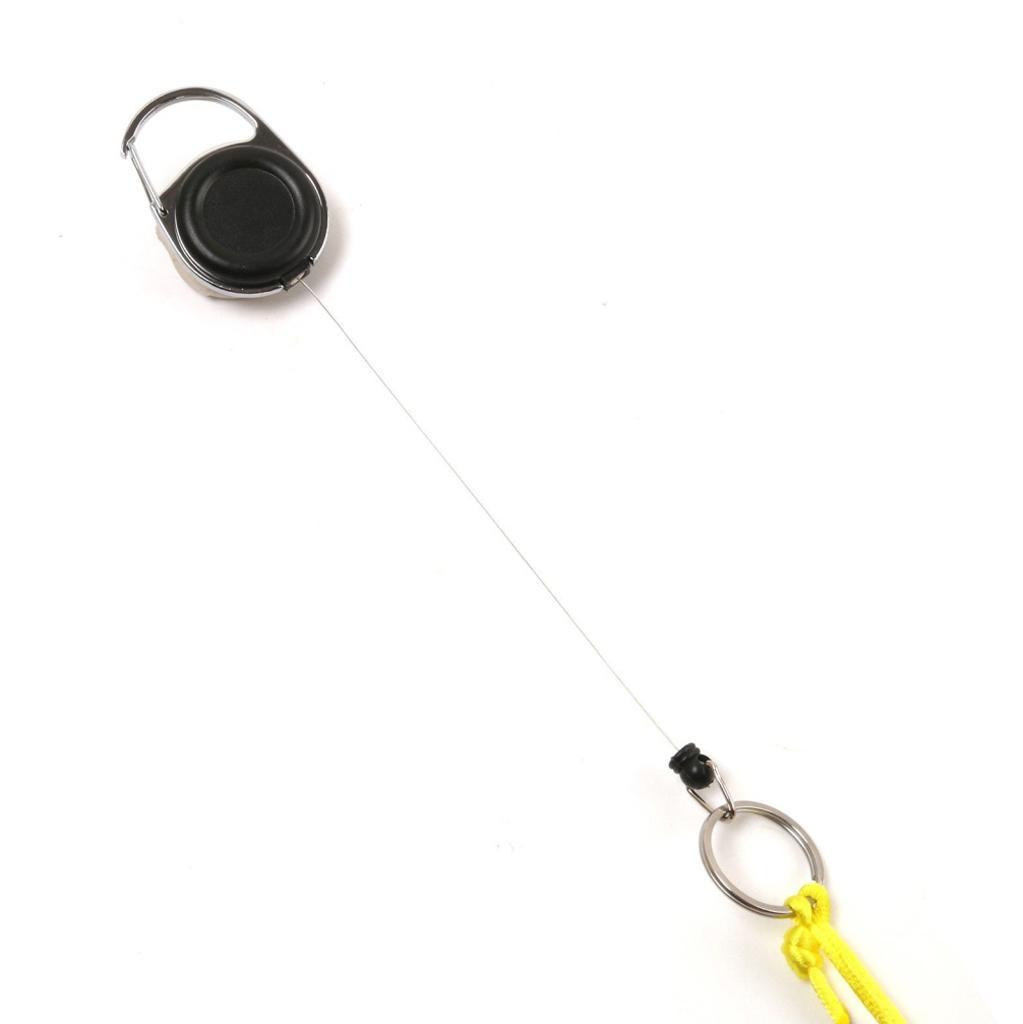 Portable Fly Fishing Tool Carabiner Clip Steel Wire Zinger Retractor