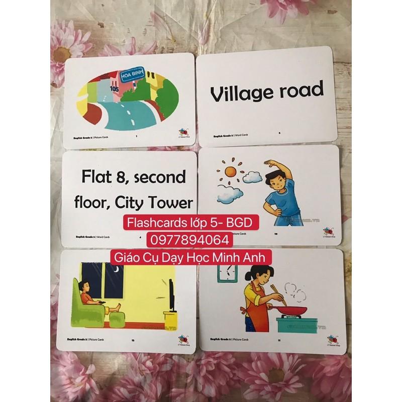 FLASHCARD TIẾNG ANH LỚP 5 -BGD ( Giấy C300 cán bóng)