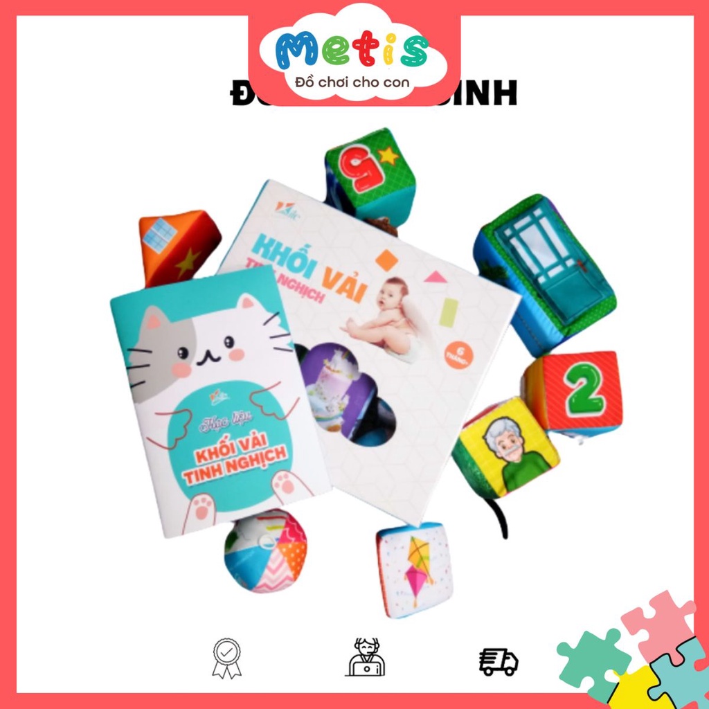COMBO Bộ khối vải tinh nghịch kèm học liệu