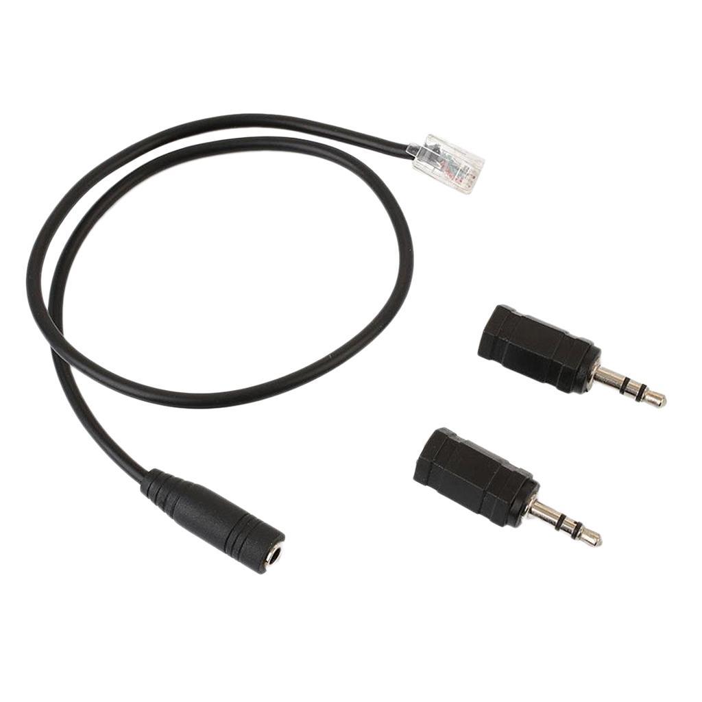 2X  to 3.5mm 2.5mm Plug Cable Connector For Telephone Headsets