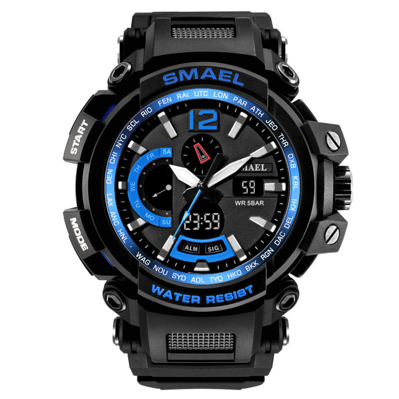 Đồng hồ điện tử Smael 1702  chống nước5bar sang trọng- đồng hồ nam đeo tay