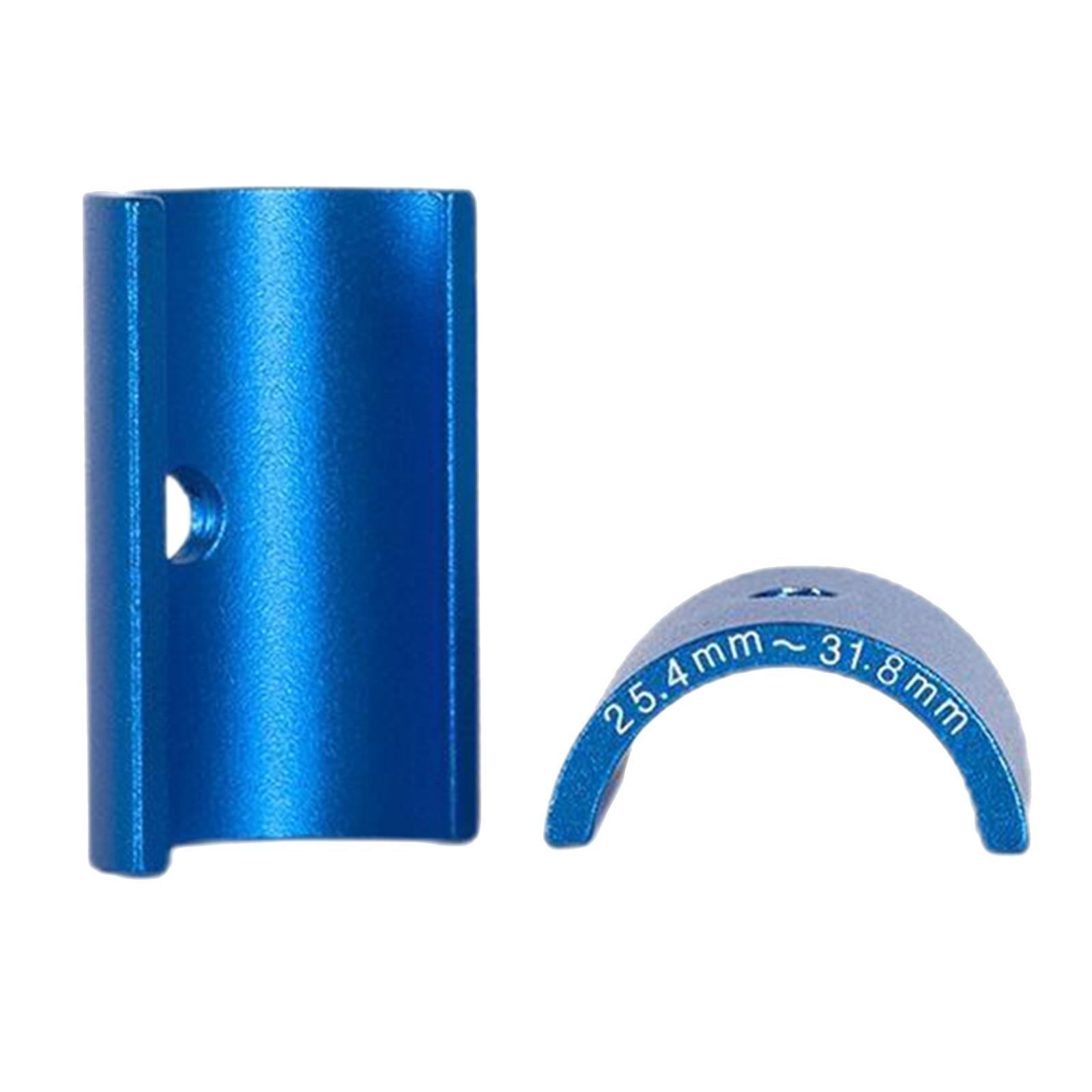 2xBike Stem 25.4 to 31.8mm Shim Handlebar Adapter Spacer - 1 Pair Blue