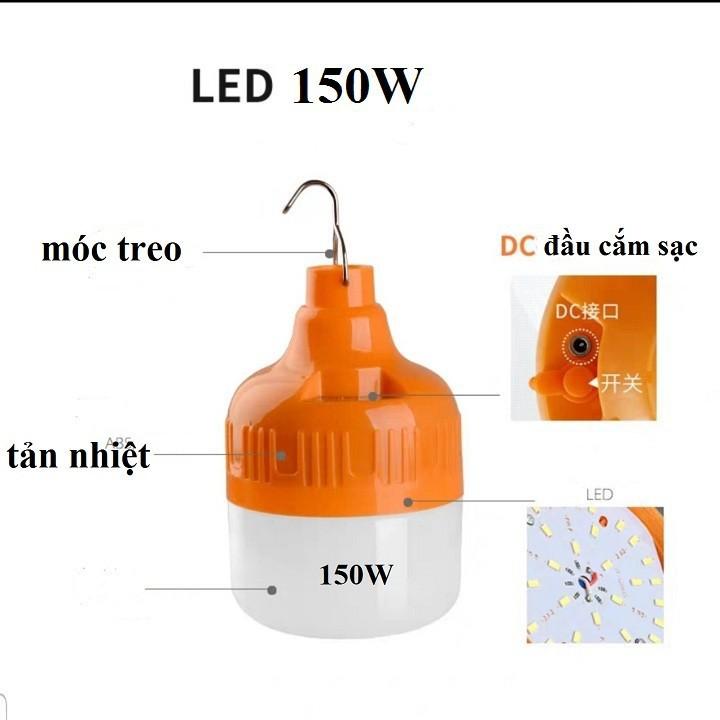 Bóng đèn tích điện 150W, 100W, 80W, 60W, 30W siêu tiện ích