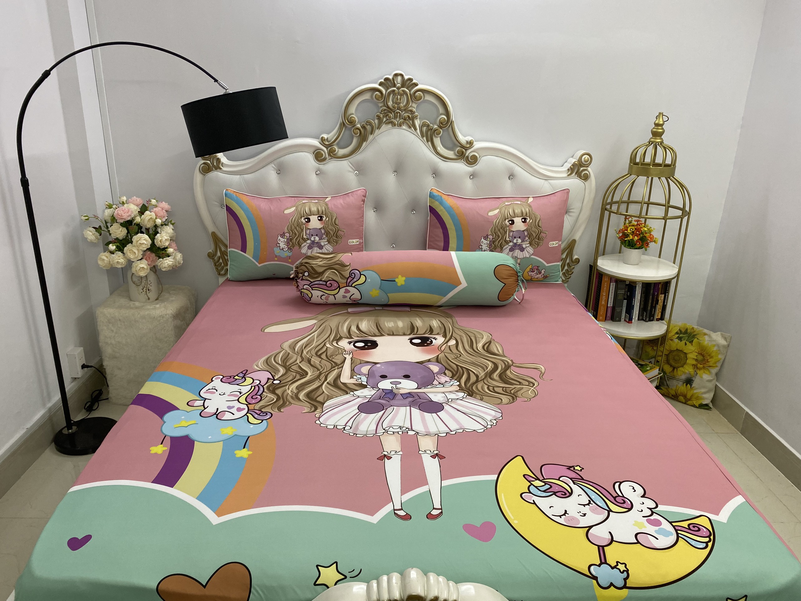 Bộ Drap gối Thun gối thun Ý 5D Cao Cấp , mát lạnh, thấm hút tốt.