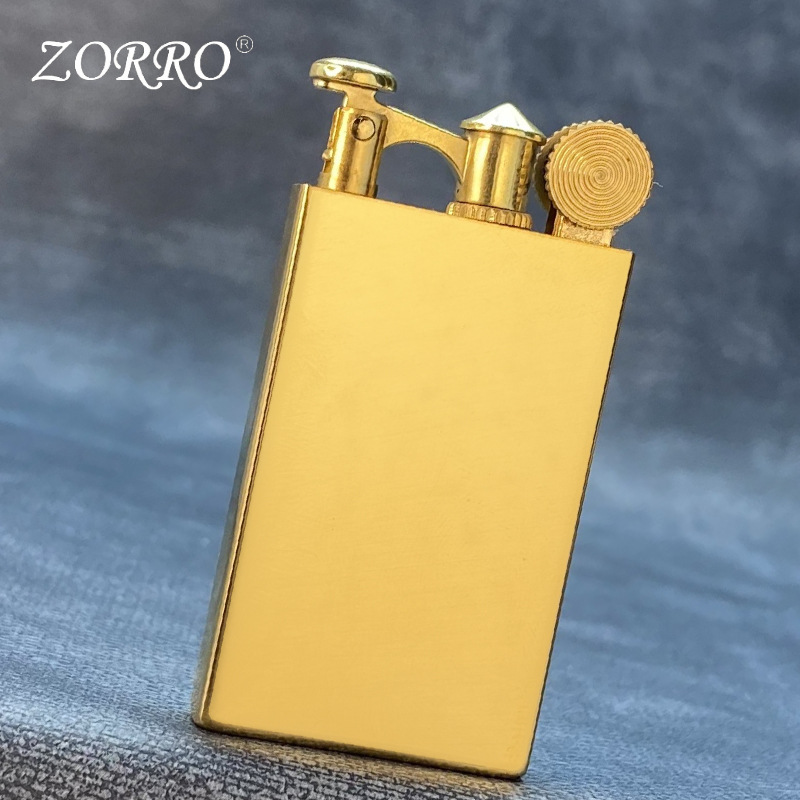 Vỏ Hột Quẹt Bật Lửa Xăng Đá Zorro Z761 Sieu Mỏng Mở Nắp Đánh Lửa Tự Động