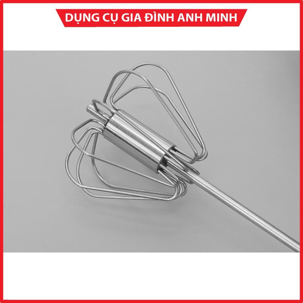 Máy đánh trứng cơ ấn tạo lực lò xo tự xoay đánh trứng, trộn bột inox bền đẹp