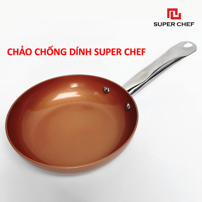 Combo Nồi Chảo Tròn Chống Dính Super Chef Đáy Từ Cao Cấp, An Toàn, Bền Bỉ Size NC26