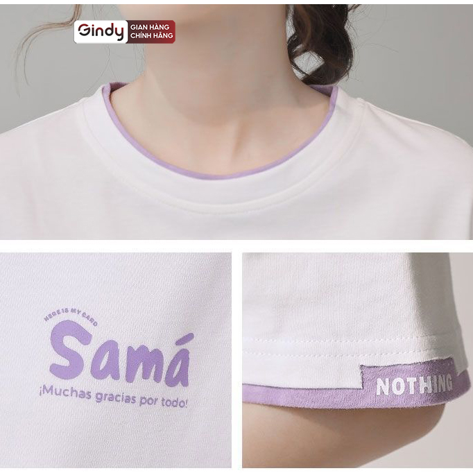 Áo thun tay lỡ form rộng nữ unisex vải 100% cotton phông basic thoáng mát local brand GINDY A006