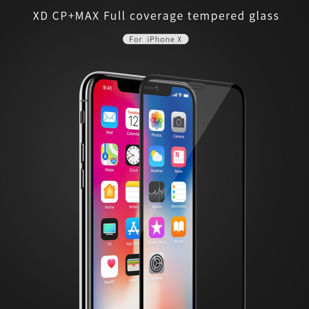 Miếng dán Kính Cường Lực full 3D cho iPhone X / Xs Nillkin XD CP+Max - Hàng Chính Hãng