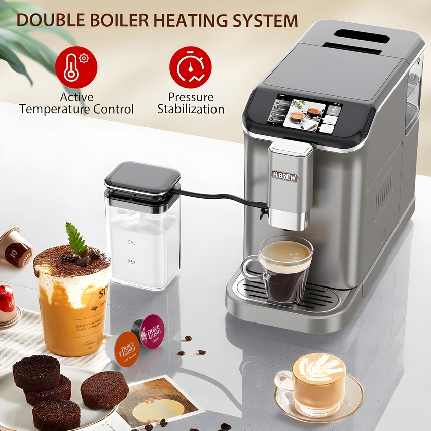 HÀNG NHẬP KHẨU - Máy pha cà phê tự động chuyên nghiệp, dùng cho quán cà phê, nhà hàng và khách sạn HiBREW H16