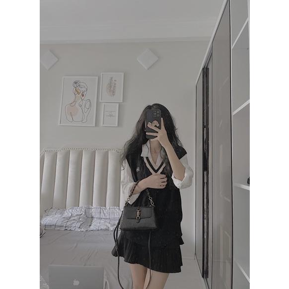 gile kẻ nhỏ len mềm by samhyewear