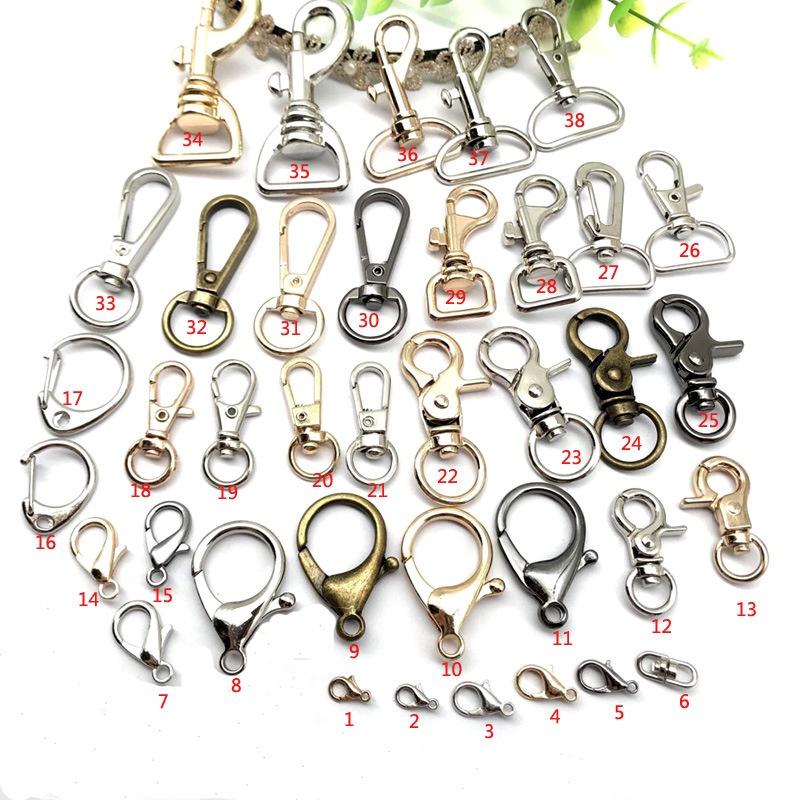 Móc khóa càng cua Móc chó Bằng đồng thau không gỉ Nhiều size Bịch 2 cái - Phụ kiện túi xách, balo, đồ da thủ công