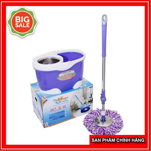 (XẢ HÀNG ) Thùng Lau Nhà MegaHome X3, Bộ Lau Nhà 360 độ siêu bền