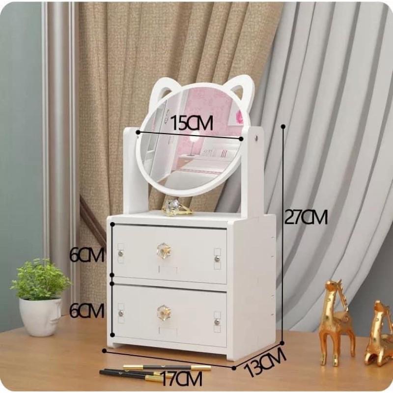 Tủ gương mèo đựng mỹ phẩm mini