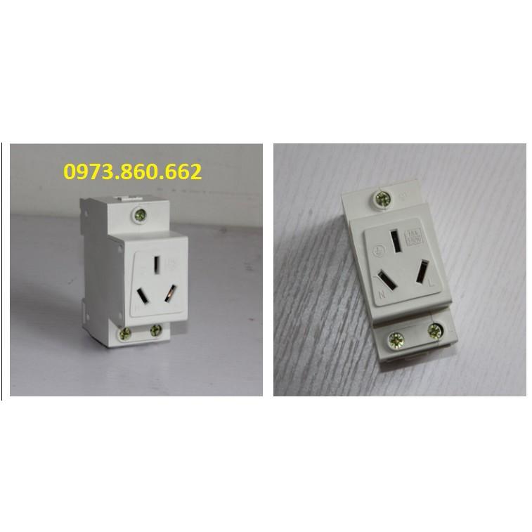 Ổ cắm thanh ray 3 chấu AC30 16A - ổ cắm cài thanh ray