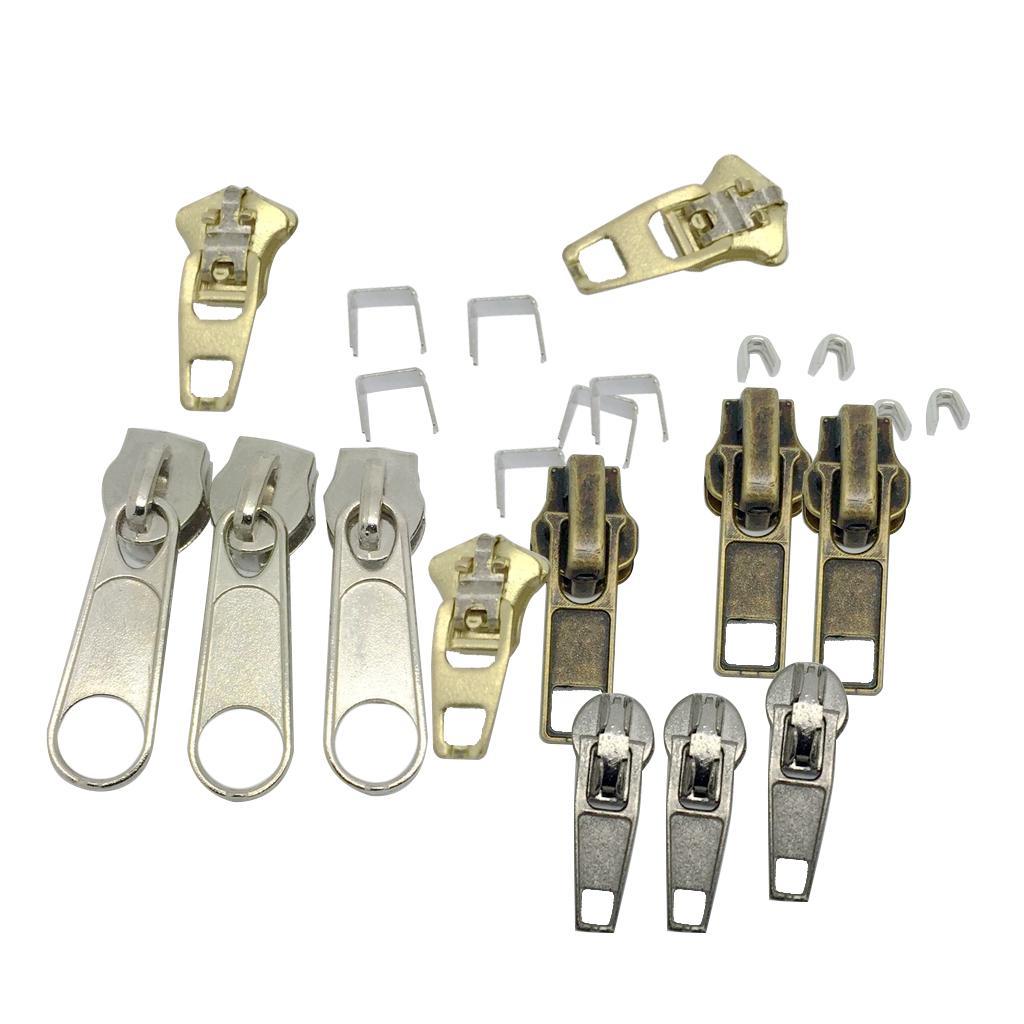 23Pcs Metal Fix Zipper Zip Slider Instant Repair Kit Bag Tent Pliers