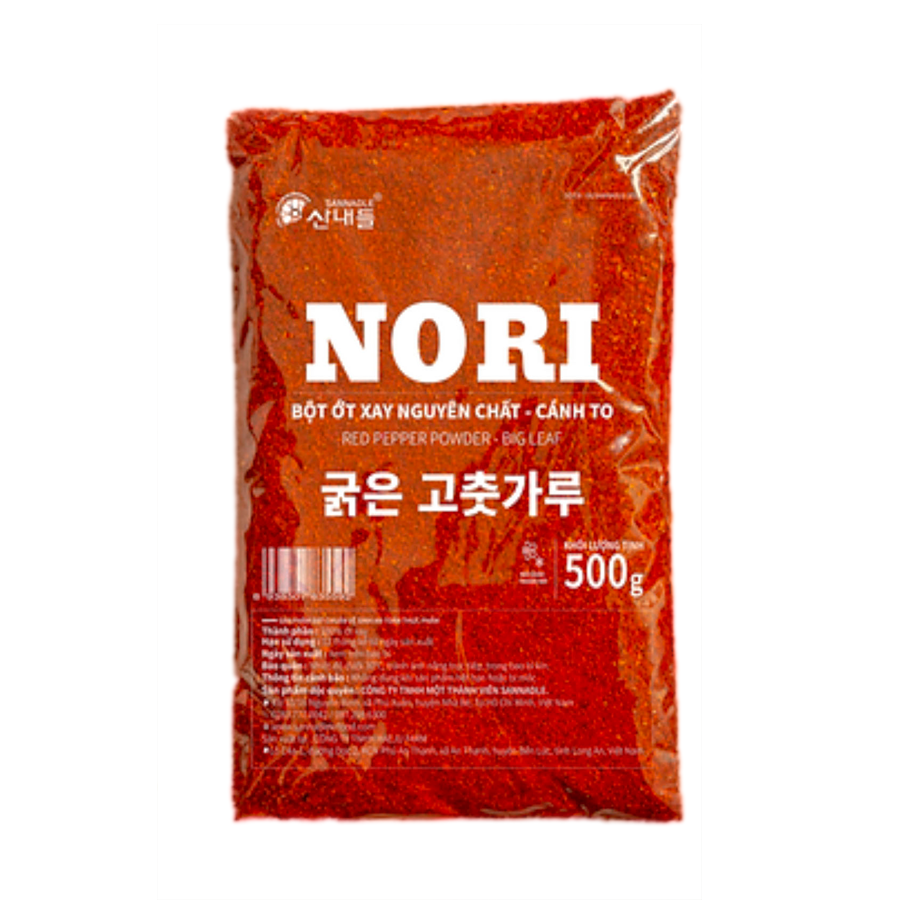 Bột ớt xay nguyên chất _ Loại cánh to NORI 500g - Dùng làm kim chi, chế biến các món ăn Hàn Quốc