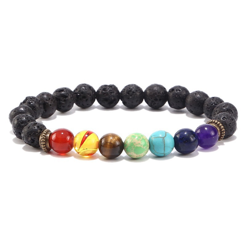 Vòng tay Lava Rock stone - Vòng cổ Tree life kèm dây - Cây sự sống - Chakra 7 luân xa các loại theo lựa chọn