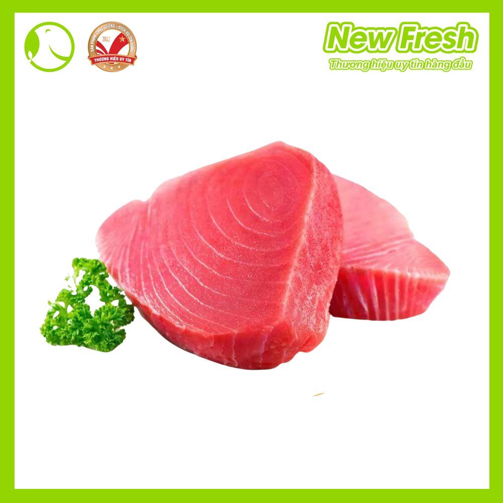 Cá Ngừ Đại Dương Fillet Cắt Lát Thịt Siêu Mềm Béo Xuất Khẩu Size 4-5 Lát Túi 500Gr