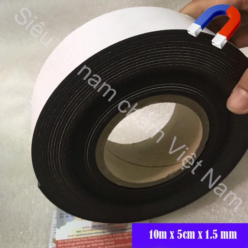 Nam châm cuộn có keo kích thước 10m x 5cm x 1.5mm