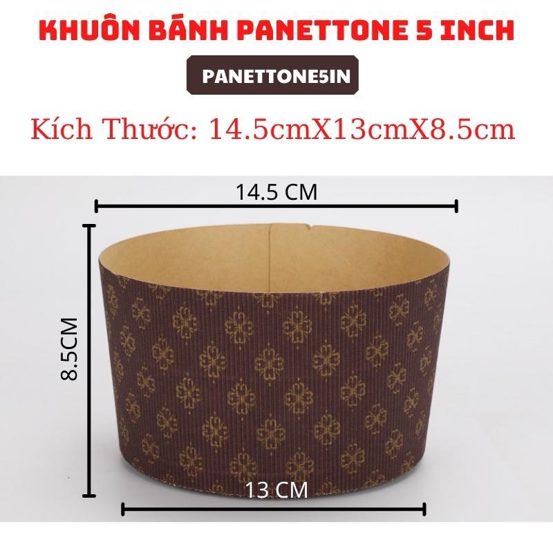 Bộ 10 khuôn Cúp Giấy PANETTONE 5 INCH Đáy 13 CM - CBPANETTONE5IN