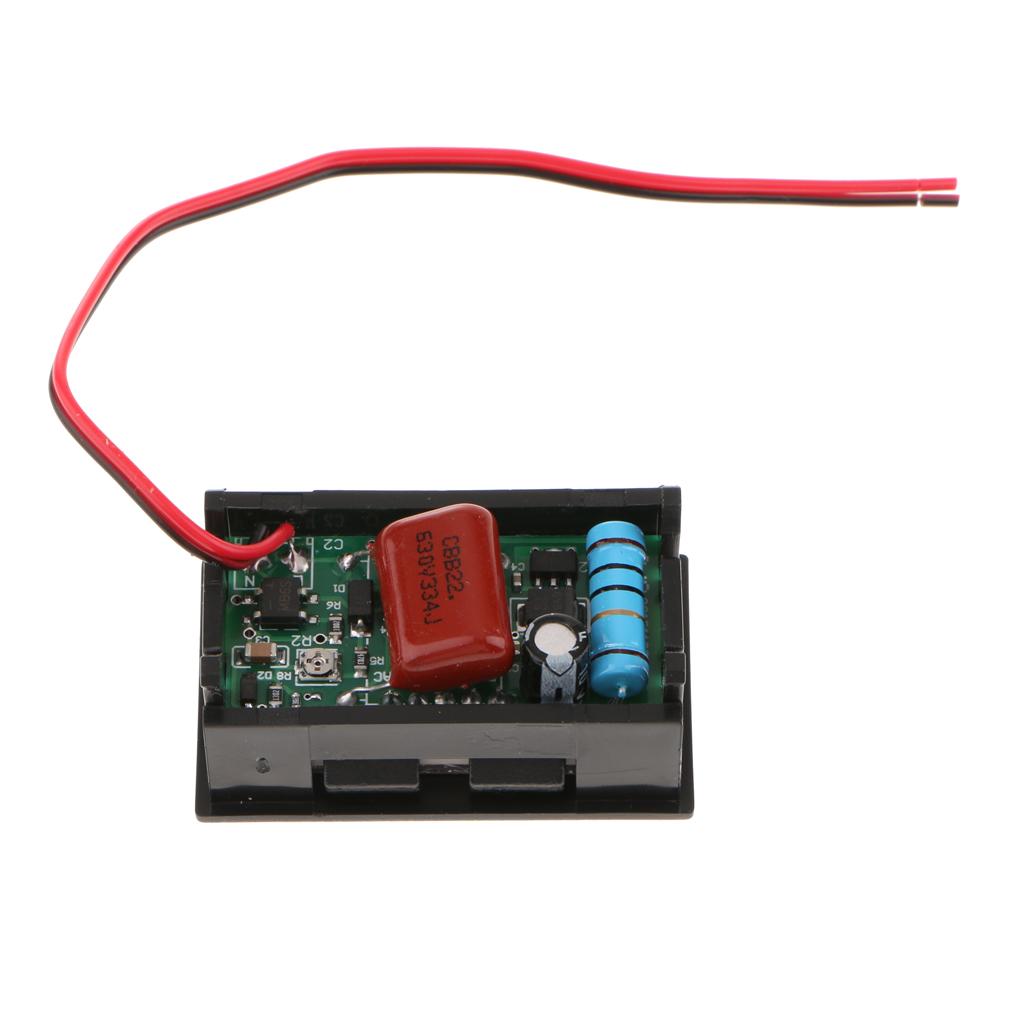 0.56" Digital Volt Meter Voltmeter Panel 2 Wire AC70-500V Reverse Protection