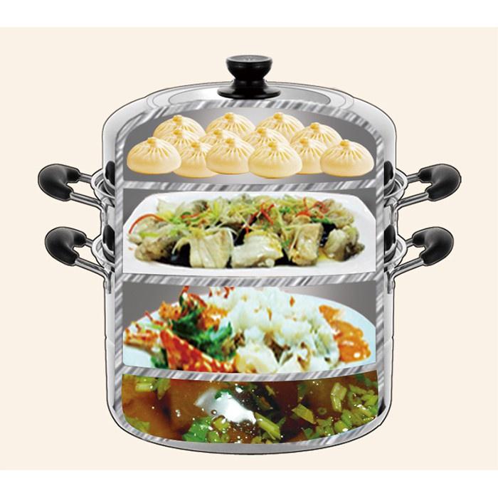 Nồi Hấp 4 Tầng INOX 28cm Loại 1