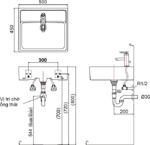 Chậu rửa mặt đặt bàn Inax L-293V (EC/FC)