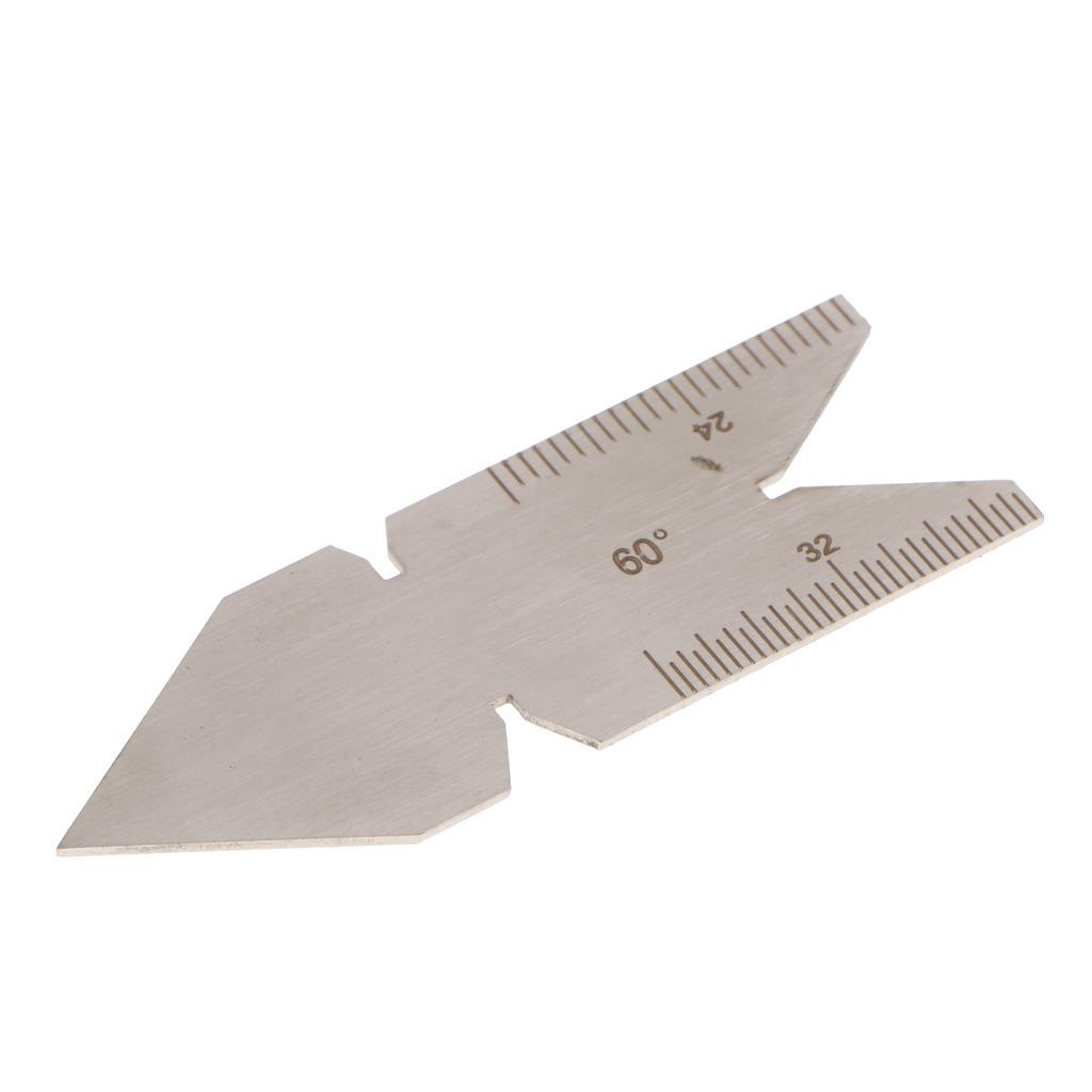 Welding Part Stainless Steel Weld Gauge Thread Pitch Gauge 50 + 60 Degree