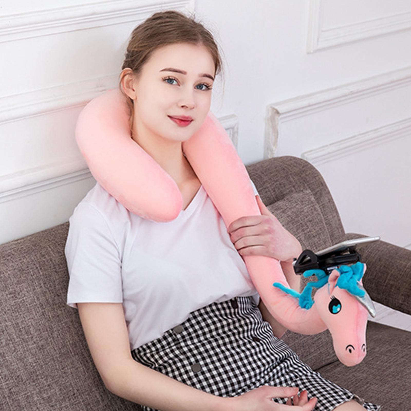 Shaped Neck Pillow Mobile Phone Holder Bracket Support Unicorn