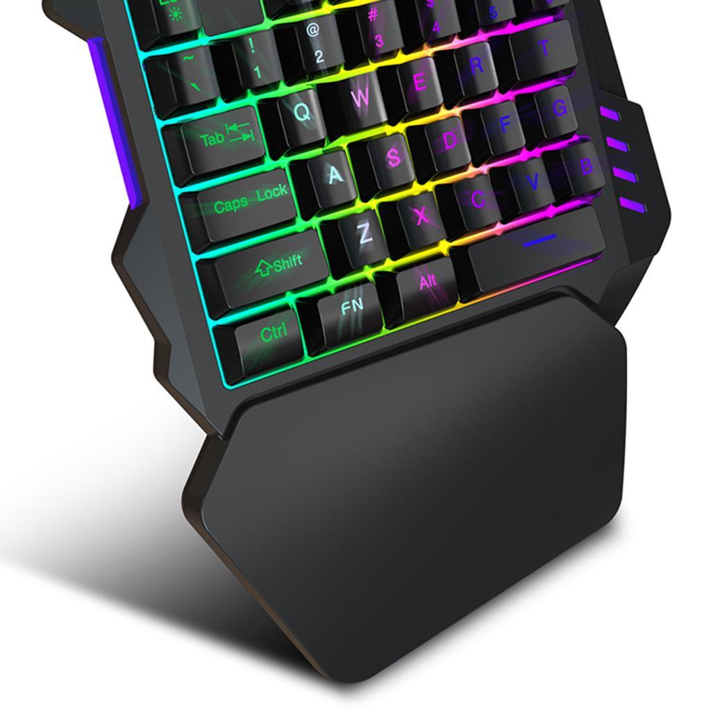 Handed Gaming Keyboard Mouse USB Wired Game 35 Keys Accessory