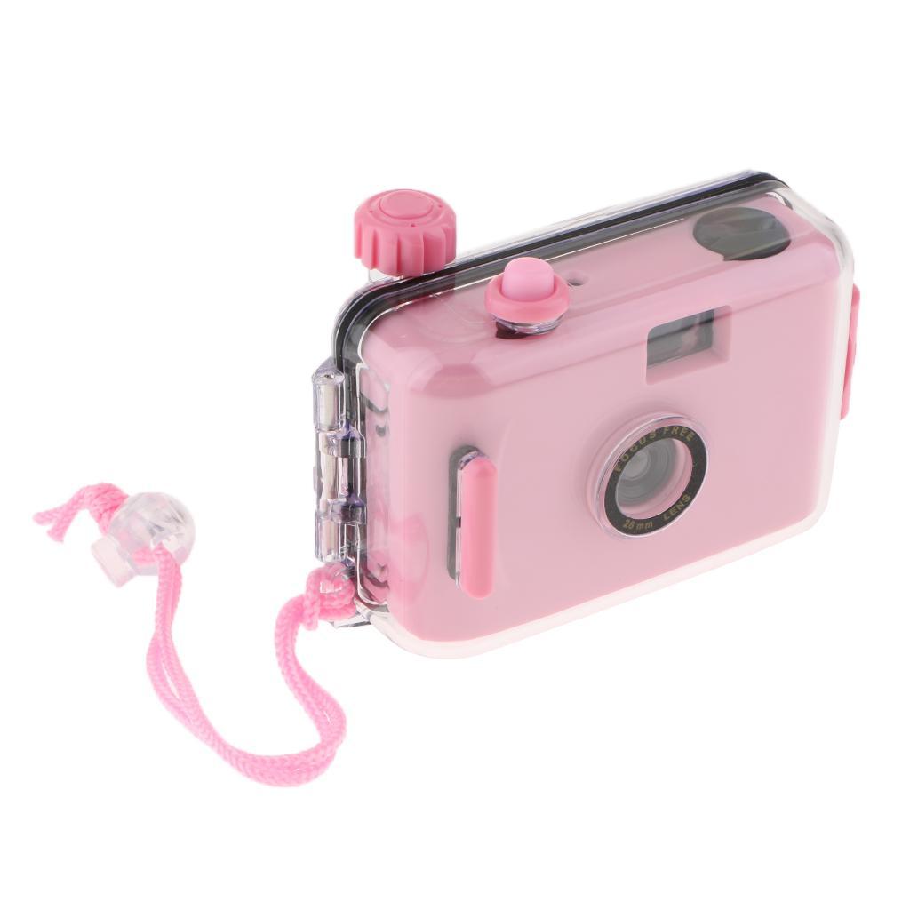 16FT Waterproof 35mm Film Camera with Case for Scuba Diving, Snorkeling Pink