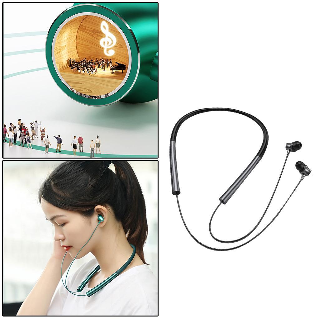Bluetooth Headset Headphones Stereo Neckband In-Ear  with Mic Green