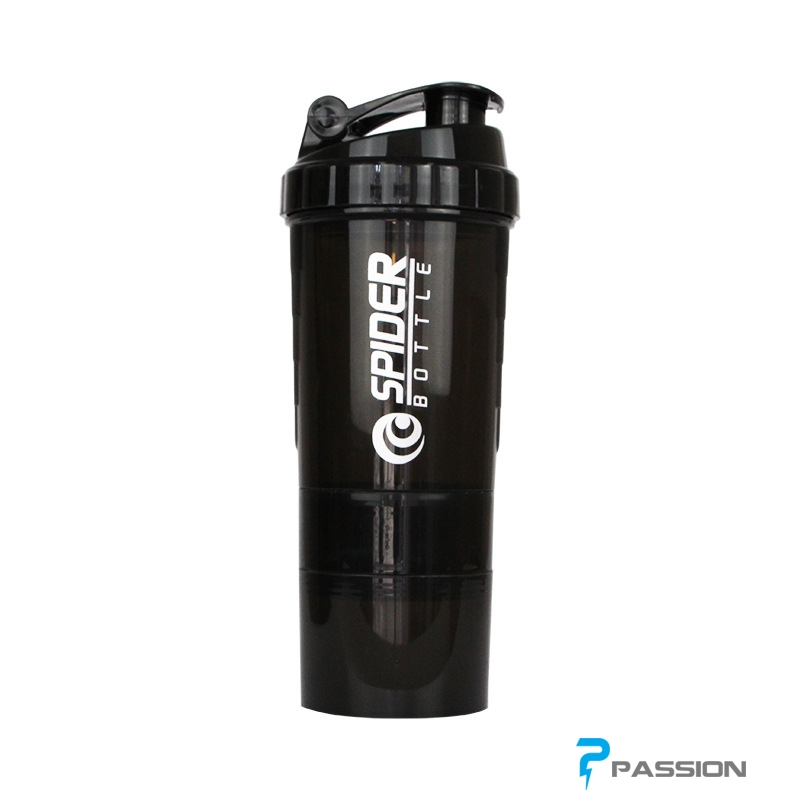 Bình lắc gym, bình lắc shaker Spider 3 ngăn tiện dụng nhựa cao cấp PK53